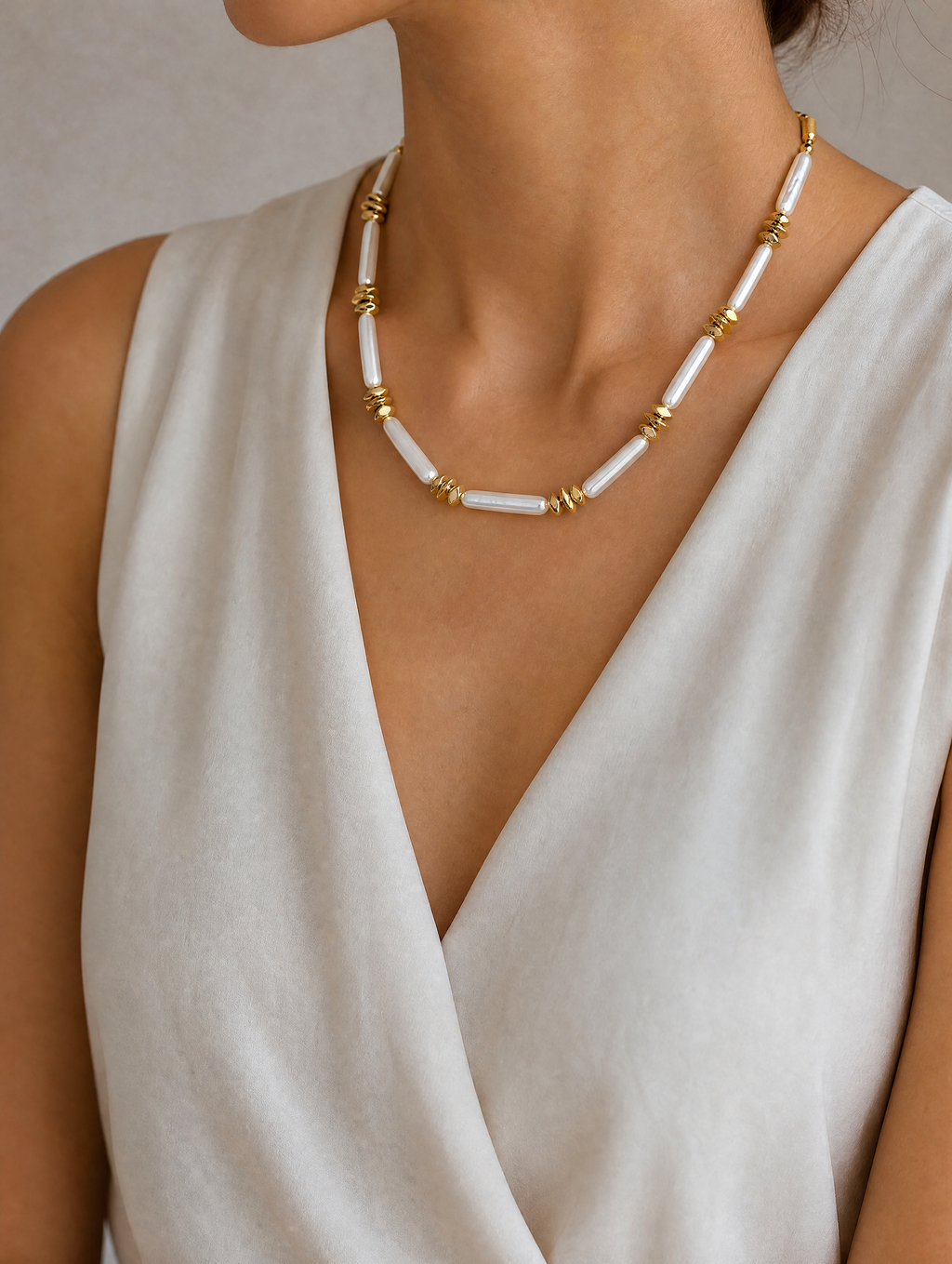 Stick Baroque Pearl Necklace