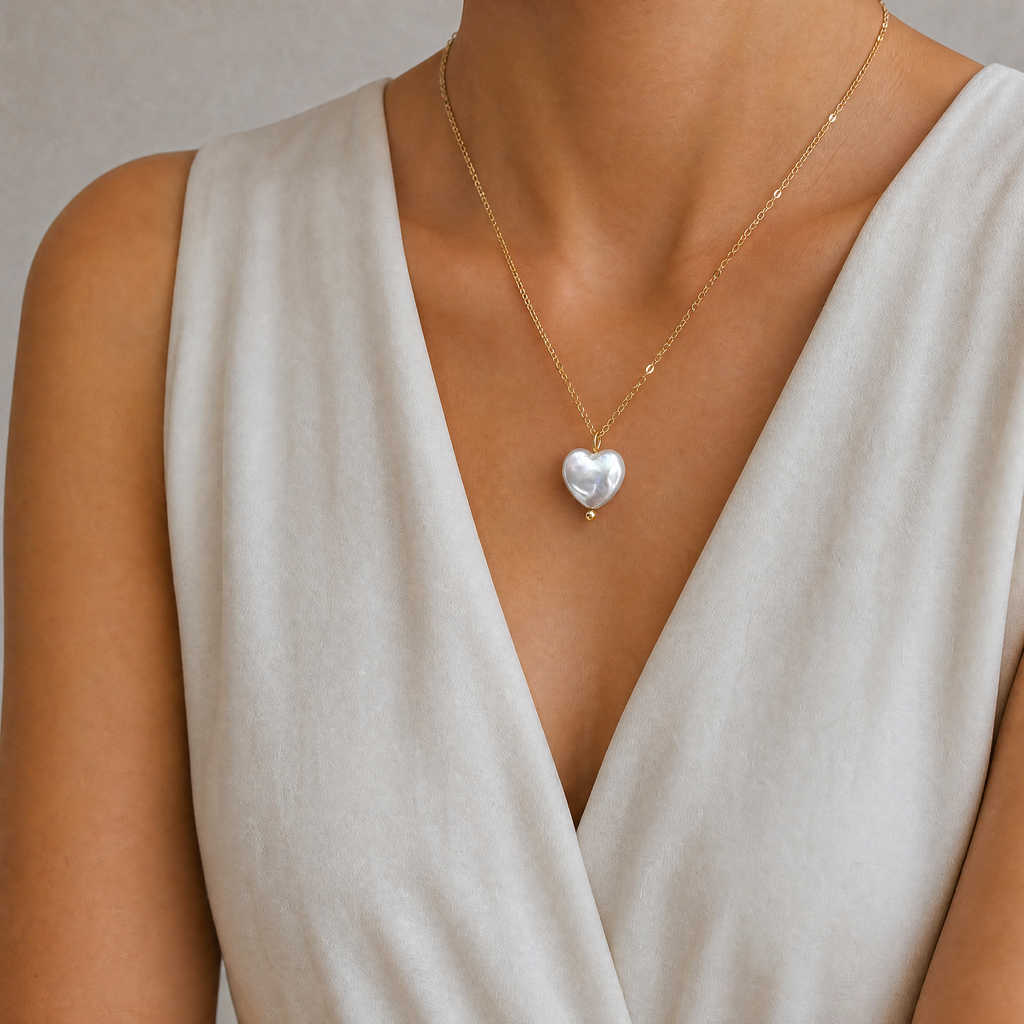 Heart‑Shaped Baroque Pearl Necklace
