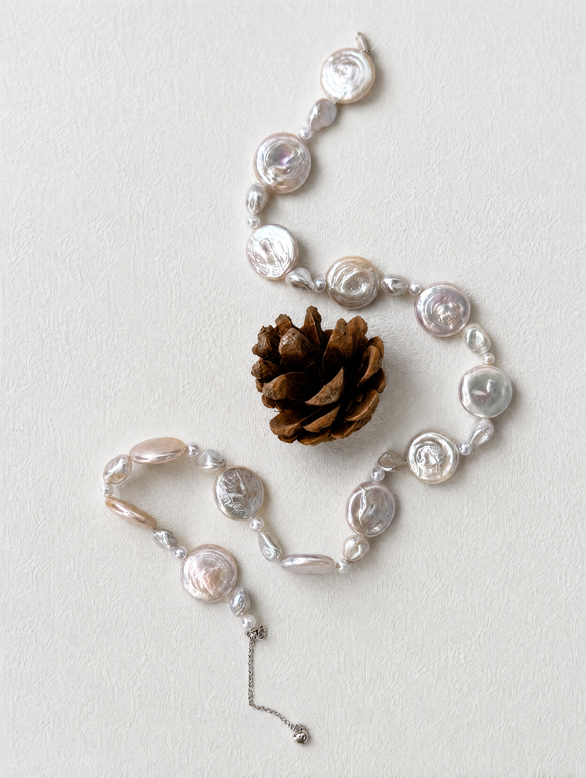 Button Baroque Pearl Necklace