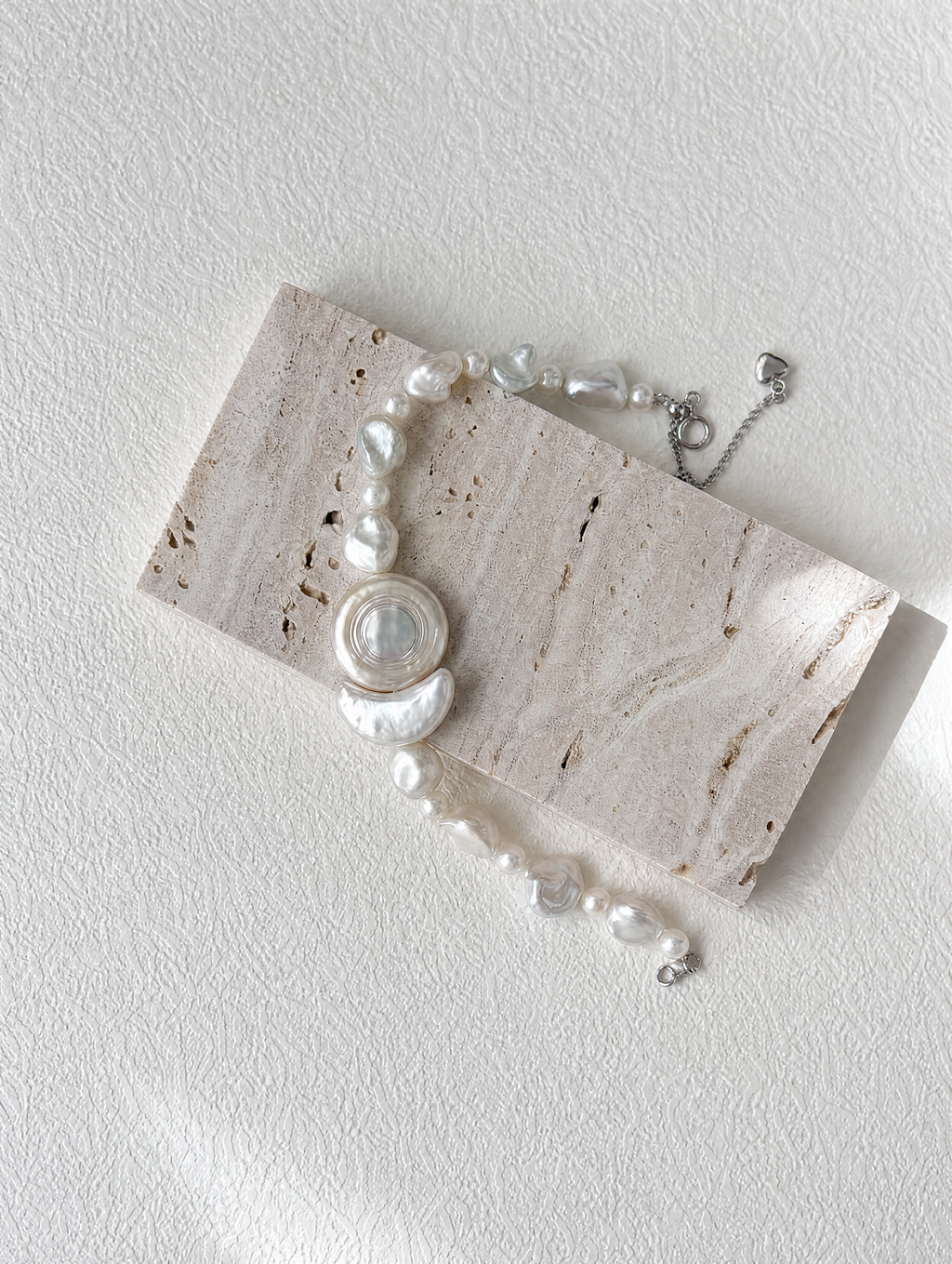 Sun & Moon Keshi Pearl Bracelet