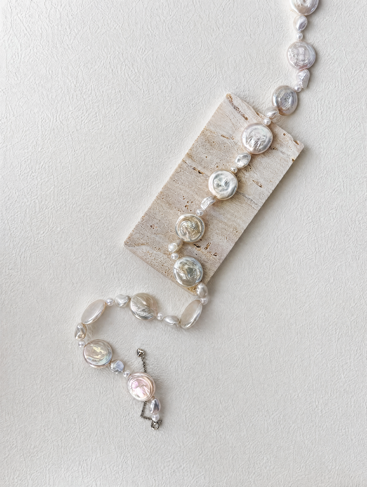 Button Baroque Pearl Necklace