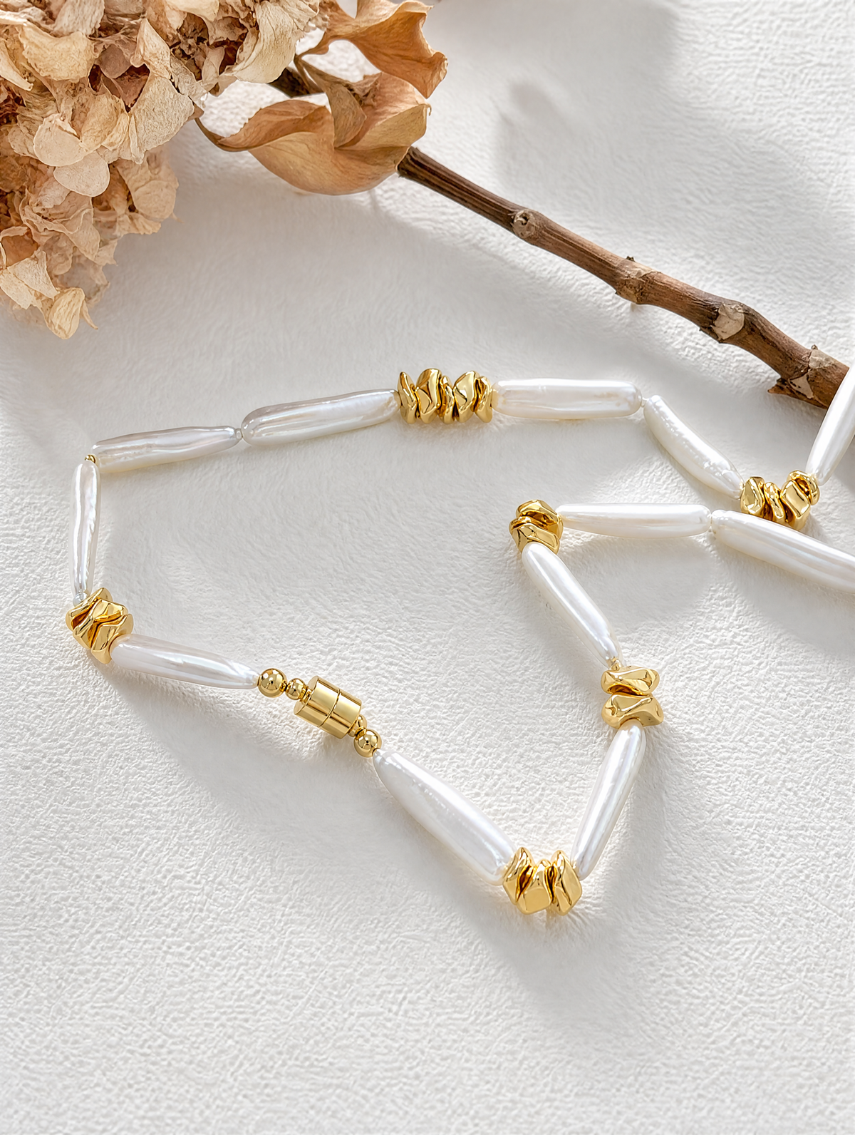 Stick Baroque Pearl Necklace